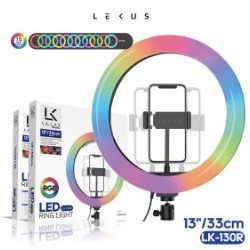 ACCETEL LEKUS LK-130R 13"/33CM SELFIE RING LIGHT WITH MULTIPLE COLOURS VATIATION ACCETEL LEKUS LK-130R 13"/33CM SELFIE RING LIGHT WITH MULTIPLE COLOURS VATIATION